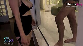 Did the guy fuck and cum in her ass until it dripped to pussy while condom slipped off and cuckold watched through motel glass?