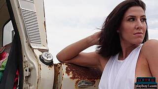 Petite Portuguese Milf Carmen Nikole Delivers A Sensual Outdoor Striptease