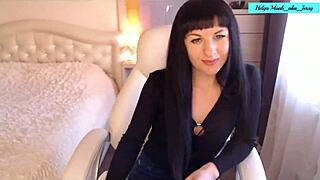 Helga Muah Aka Jessy Teases In Chair With Strip Nipple Play And Clit Fingering