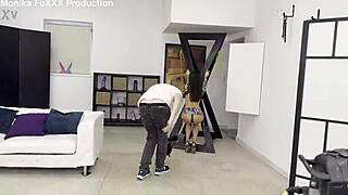 What happens behind the scenes in Monika Fox's all-in BBC gangbang with anal DAP deepthroat and rough interracial sex?