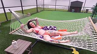 My step-son rubbed lotion on my tatts then he fucked me with blowjob in pov