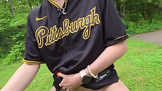 her turn with the bat got way dirtier than expected with some outdoor fun