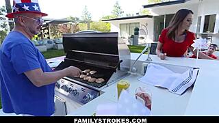 Hey, stepdad is teaching boss crony's stepdaughter all about hardcore taboo sex this fourth of july