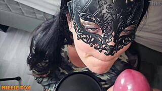 Amateur milf millie fox swallows huge cum load three times after blowjob and facial from big cock