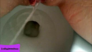 My Shaved Pierced Pussy Peeing in Bathroom Compilation