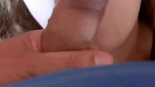 Stepmom SUCKS my cock until I CUM. She delivers passionate blowjob in intimate scene.