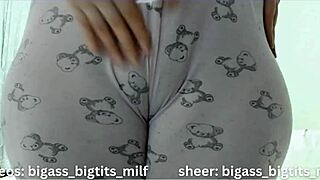 Camel Toe with Pajama on Big Clit Curvy Latina Milf Spreading Wet Pussy