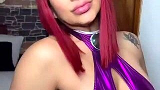 Hey, why is my big-ass stepmom dressed as Starfire for Halloween? Do you want me to fuck you hard in that costume right now?