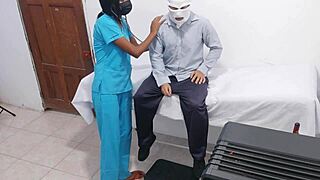 slutty ebony nurses seduce a patient into sex at the hospital in this homemade episode one