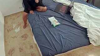 the stepmom noticed her stepson watching milf porn, so she sucked his dick and let him fuck her wet pussy for intense sex
