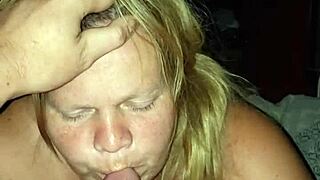 milf with big tits sucks cock