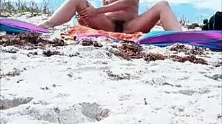 Exhibitionist Wife Helena Price Teases Voyeurs on Caribbean Nude Beach.