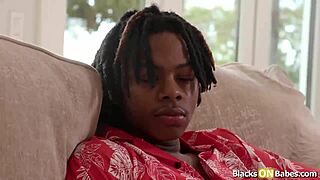 blonde stepmom enjoys time with stepson's friend in neutral family setting