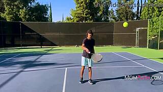 Tennis Stepmom Works My Penis In Athletic Cowgirl Riding And Outdoor Hardcore Taboo Sex With Mommy Milf And Her Fitness Body