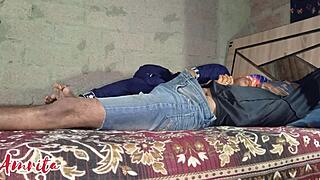 Bhabhi fucked hard at night in house with hindi audio step sister chudai!