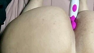 Chubby Mature Woman Inserts Vibrator In Tight Asshole