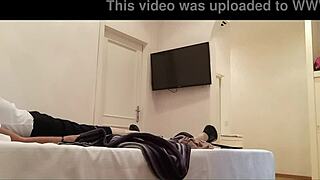 Milf in stockings and heels tied up and fucked in rough sex with loud moaning