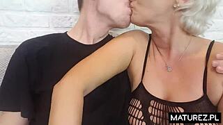 Polish milf enjoys big tits sex