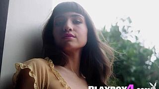 I pose for playboy as sexy milf with perfect tits exposing hot body while undressing