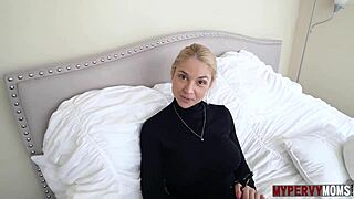 I feel so connected as Sarah Vandella rides her stepson and spreads her wet cunt