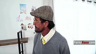 I cucked step grandpa by fucking horny granny pov in her tight pussy