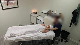 Kendal Milf With Tattoos Convinced To Fuck Massage Therapist In Oiled Interracial Blowjob And Wet Pussy Action!