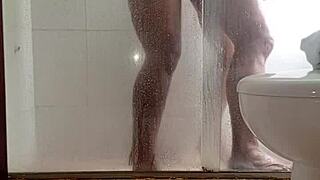 Amateur guy hooks up with 70-year-old mature neighbor for deepthroat and doggystyle anal creampie in the garage ending with swallow