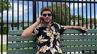 Some dude takes on curvy BBW cougar with big tits in rough quickie blowjob and creampie sex session