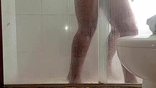 Amateur guy hooks up with 70-year-old mature neighbor for deepthroat and doggystyle anal creampie in the garage ending with swallow