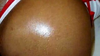 ebony nurse with phat ass gets oiled up for hardcore doggystyle fucking from big black cock in hospital quickie. she moans during rough orgasm as patient bends her over.