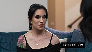 pregnant wife anna de ville and charlotte sins ride in cowgirl during depraved cuckold threesome with husband watching deepthroat blowjob and doggystyle fucking