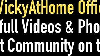 Busty Vicky Vette, are you having fun on St. Patricks Day with those big tits and a pair of dildos in solo anal play?