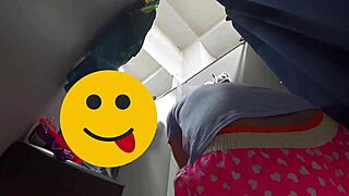 Hidden Camera In Fitting Room Captures Curvy Blonde Milf With Big Ass Trying Dress Outdoors Voyeur Spying On Hairy Pussy Without Panties