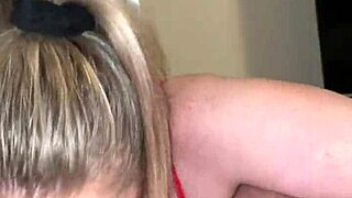 Step Son Gets Endless Blowjob From Blonde With Big Tits Sucking Dick, Licking Balls, And Finishing On Boobs.