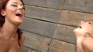 Courtney Cummz and Sophie Dee are milfs with firm tits tasting pussy in lesbian video.