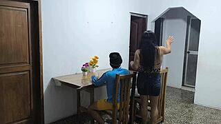 i watched this crazy latino fuck the colombian waitress while his arab friend flashed during their business visit