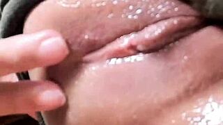 oh my god, i'm squirting so hard masturbating with this mexican fan's dildo