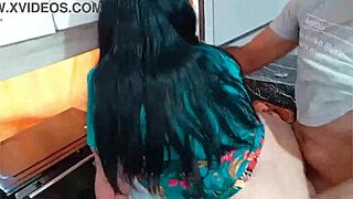 i sneak into the kitchen and slide my cock into my stepmoms wet pussy. she moans as i fuck her hard and deep.