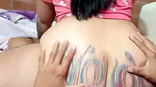 Big ass gape in casting interview with Colombian Latina milf Hanzzell Guerrero and her European stepbrother.