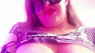 Blonde curvy latina milf exhibits as slutty whore in homemade lingerie for nephew fantasy