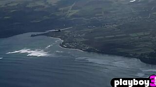 i'm a perfect big tits blonde lesbian flying totally naked outdoors