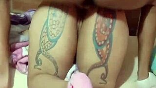 Big ass gape in casting interview with Colombian Latina milf Hanzzell Guerrero and her European stepbrother.