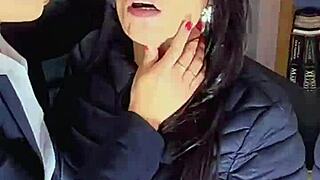 Two Naughty Brunette Sluts Lick And Cum Endlessly In Contrast