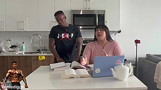 hey, this latina bbw gets dicked down hard for being an awesome study buddy