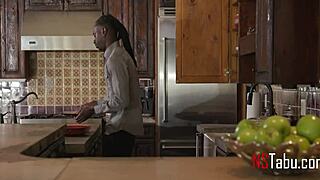 hotwife cheats with sexy natural tits body on husband's right hand man in interracial affair