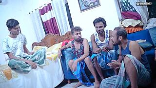 Why Let Horny Desi Indian Big Boobs Milf Stepmom Get Gangbanged By Stepsons With Facial Cumshot In Bedroom?