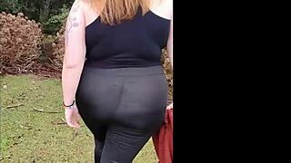 Walking with stepmom no panties on