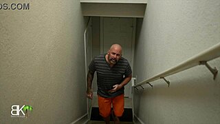 free ghostface delivers sloppy halloween handjob to cougar milf in lingerie with big cock action