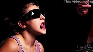 Oh man, this cheating game with a blindfolded girl tasting cum in her mouth from a friend's cock is wild.