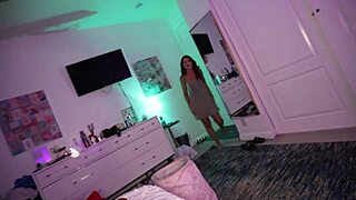 Stepmom Elise London Drains Step Sons Balls with Big Black Cock Before Bed!